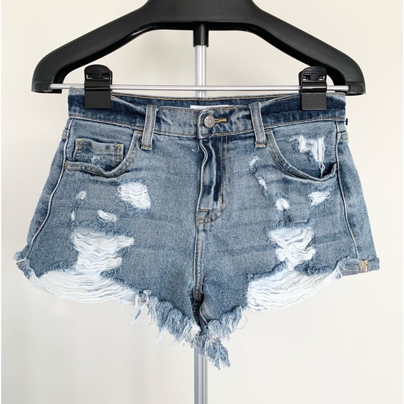 Cello Distressed Denim Shorts - Picture 2 of 8